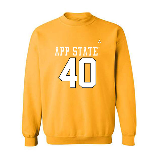 App State - NCAA Football : Jaxson Dunn - Replica Shersey Crewneck Sweatshirt-0