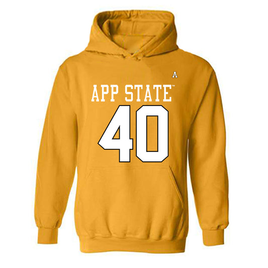 App State - NCAA Football : Jaxson Dunn - Replica Shersey Hooded Sweatshirt-0