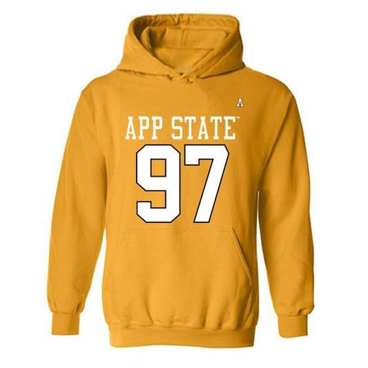 App State - NCAA Football : Xavier Joseph - Replica Shersey Hooded Sweatshirt-0