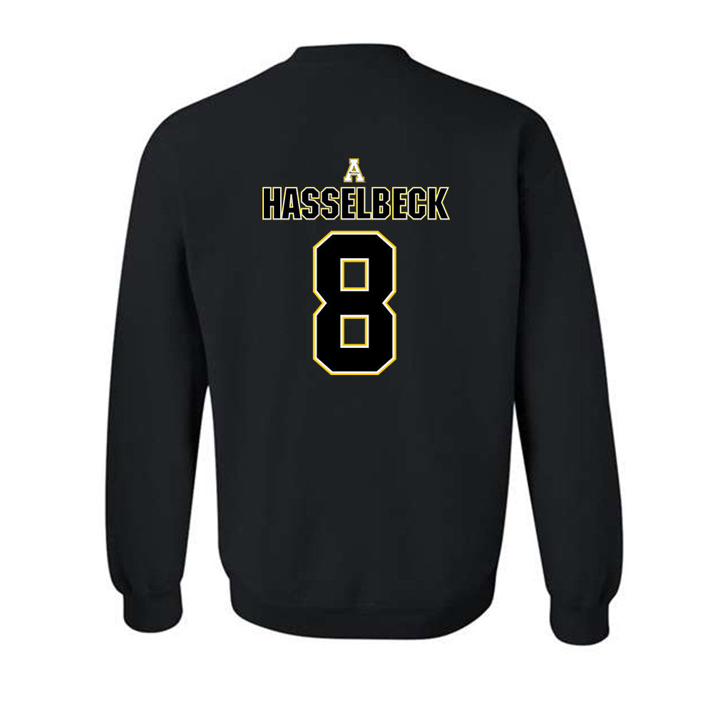 App State - NCAA Football : Henry Hasselbeck - Replica Shersey Crewneck Sweatshirt-1