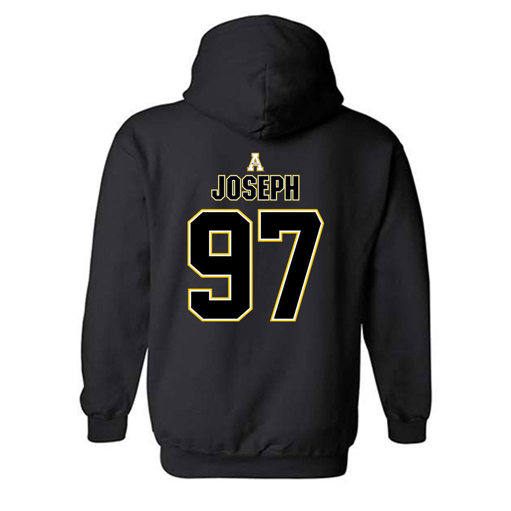 App State - NCAA Football : Xavier Joseph - Replica Shersey Hooded Sweatshirt-1