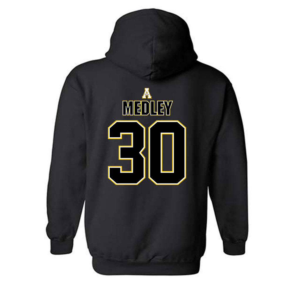 App State - NCAA Football : Dorrian Medley - Replica Shersey Hooded Sweatshirt-1