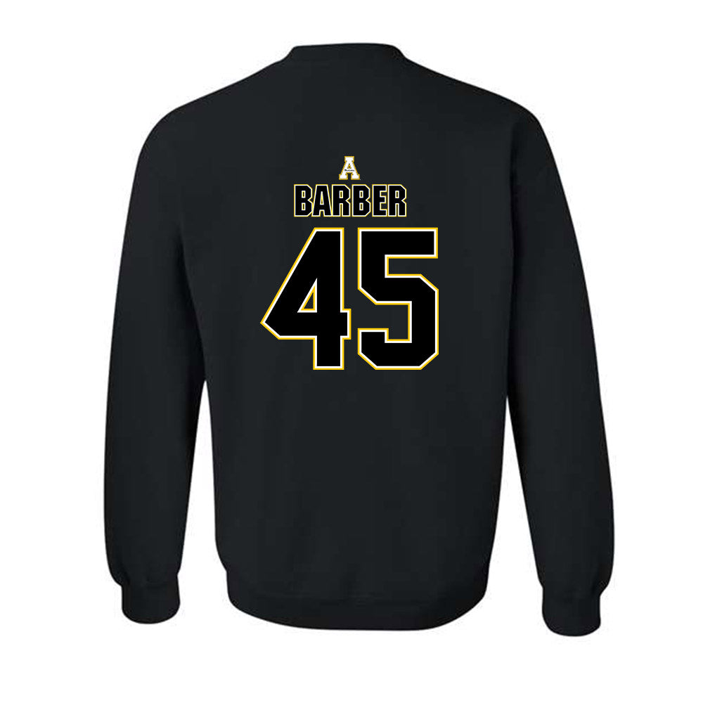 App State - NCAA Football : Gavin Barber - Replica Shersey Crewneck Sweatshirt-1