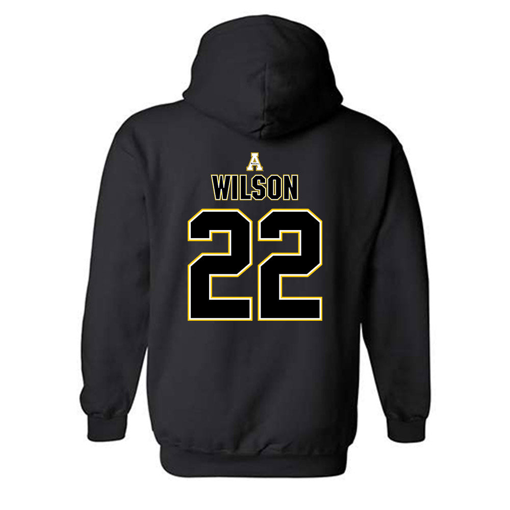 App State - NCAA Football : DaRon Wilson - Replica Shersey Hooded Sweatshirt-1