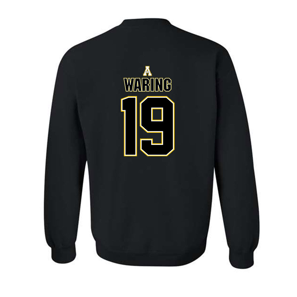 App State - NCAA Football : Christian Waring - Replica Shersey Crewneck Sweatshirt-1