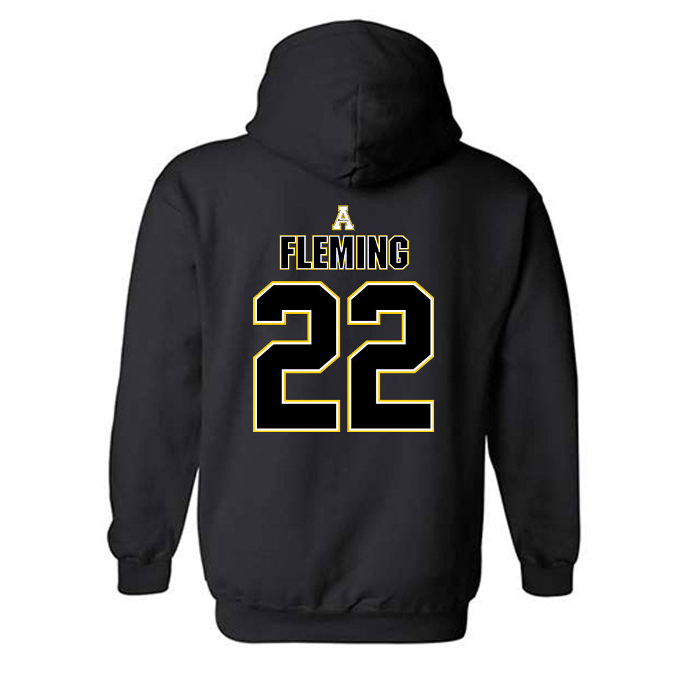 App State - NCAA Football : Semaj Fleming - Replica Shersey Hooded Sweatshirt-1