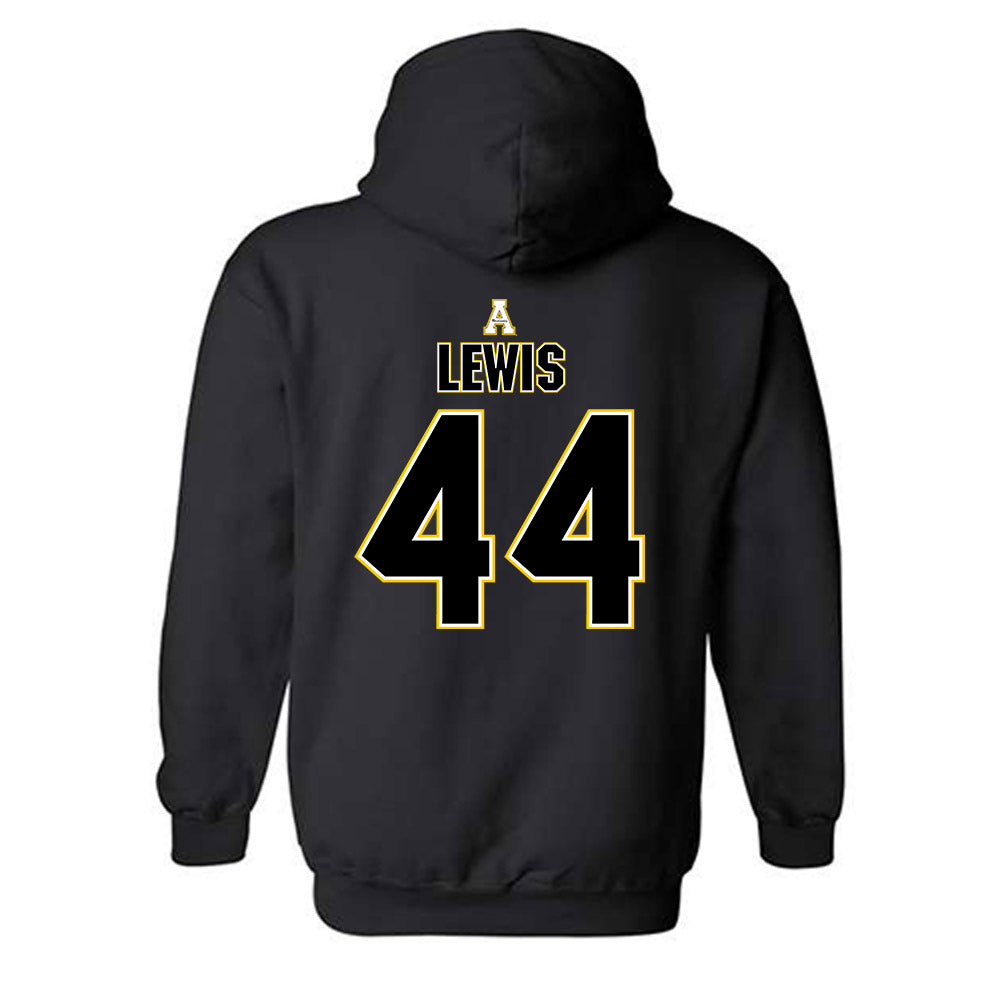 App State - NCAA Football : Manny Lewis - Replica Shersey Hooded Sweatshirt-1
