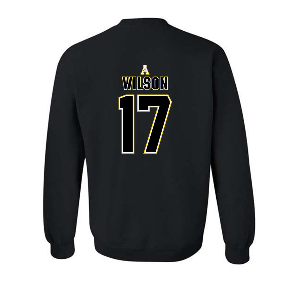 App State - NCAA Football : DaRon Wilson - Replica Shersey Crewneck Sweatshirt-1