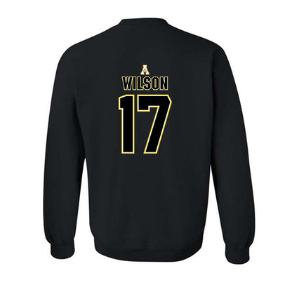 App State - NCAA Football : DaRon Wilson - Replica Shersey Crewneck Sweatshirt-1