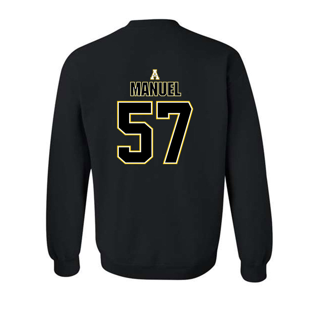 App State - NCAA Football : Devon Manuel - Replica Shersey Crewneck Sweatshirt-1