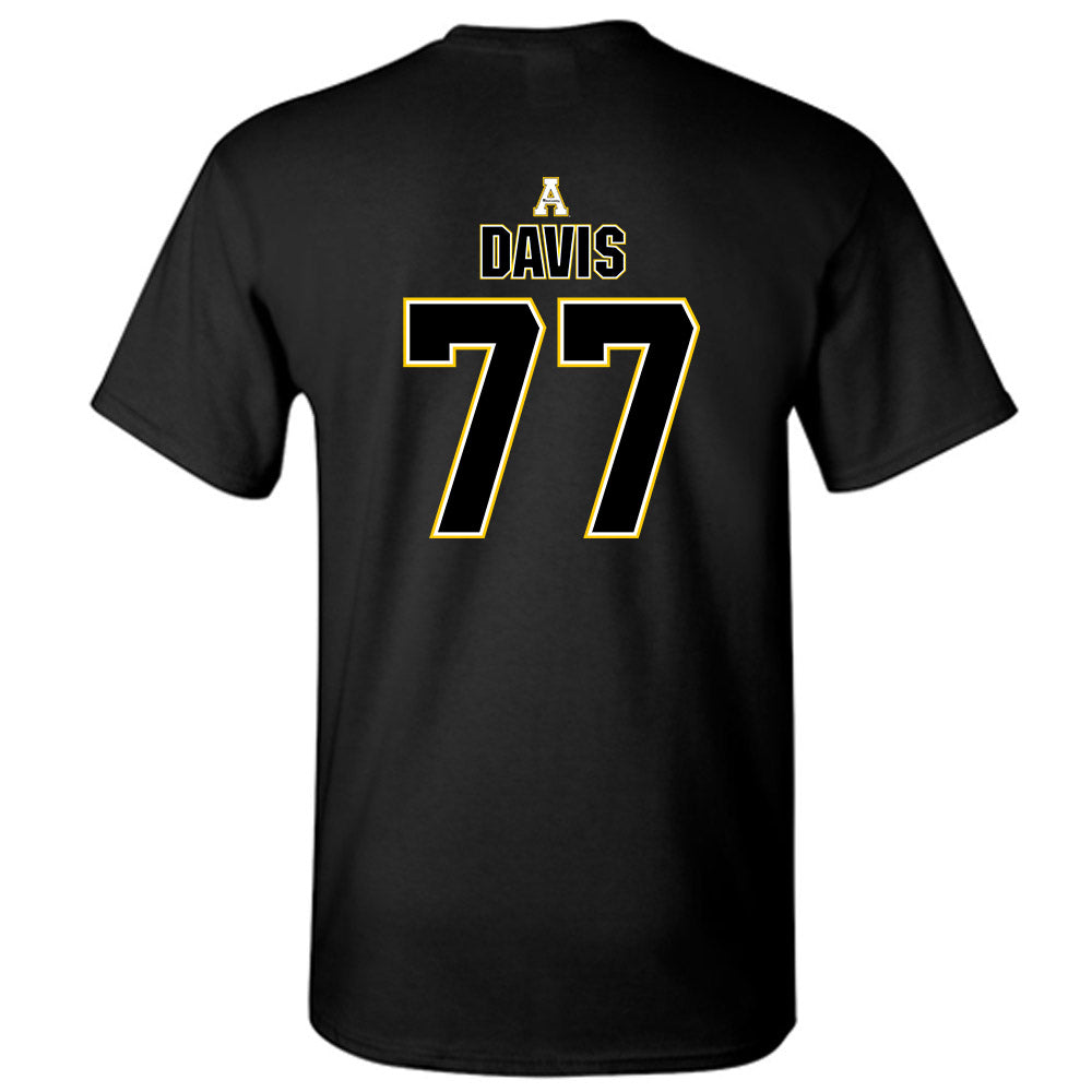 App State - NCAA Football : Daniel Davis - Replica Shersey T-Shirt-1
