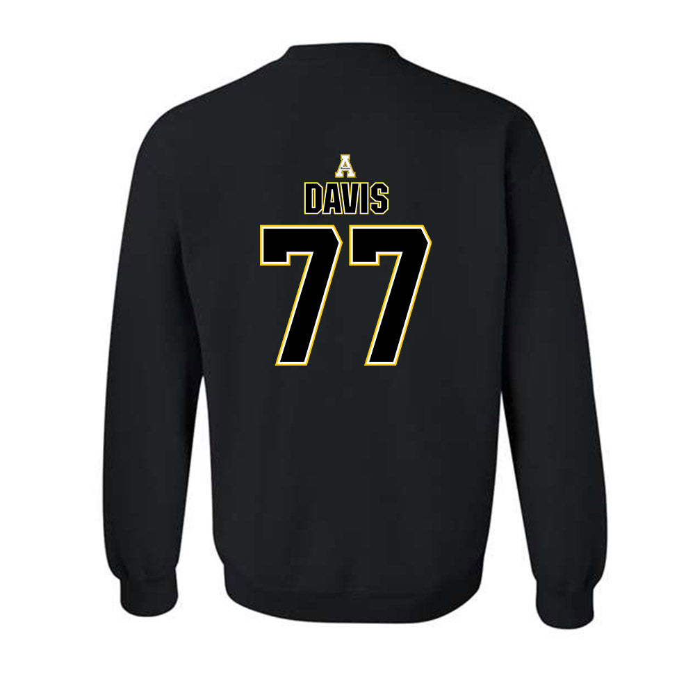 App State - NCAA Football : Daniel Davis - Replica Shersey Crewneck Sweatshirt-1