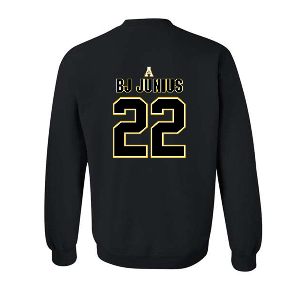 App State - NCAA Football : Bryant "BJ" Junius - Replica Shersey Crewneck Sweatshirt-1