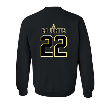 App State - NCAA Football : Bryant "BJ" Junius - Replica Shersey Crewneck Sweatshirt-1