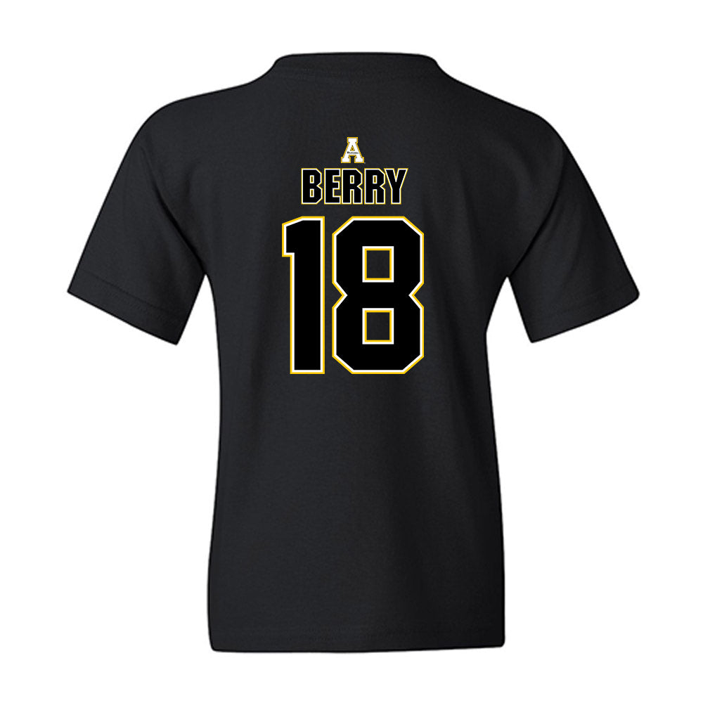 App State - NCAA Football : Syncere Berry - Replica Shersey Youth T-Shirt-1