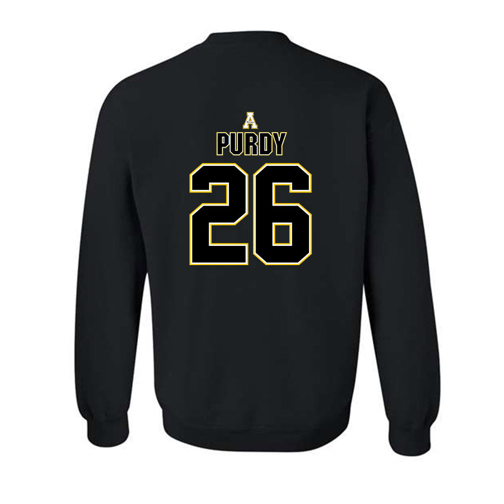 App State - NCAA Football : Kaleb Purdy - Replica Shersey Crewneck Sweatshirt-1