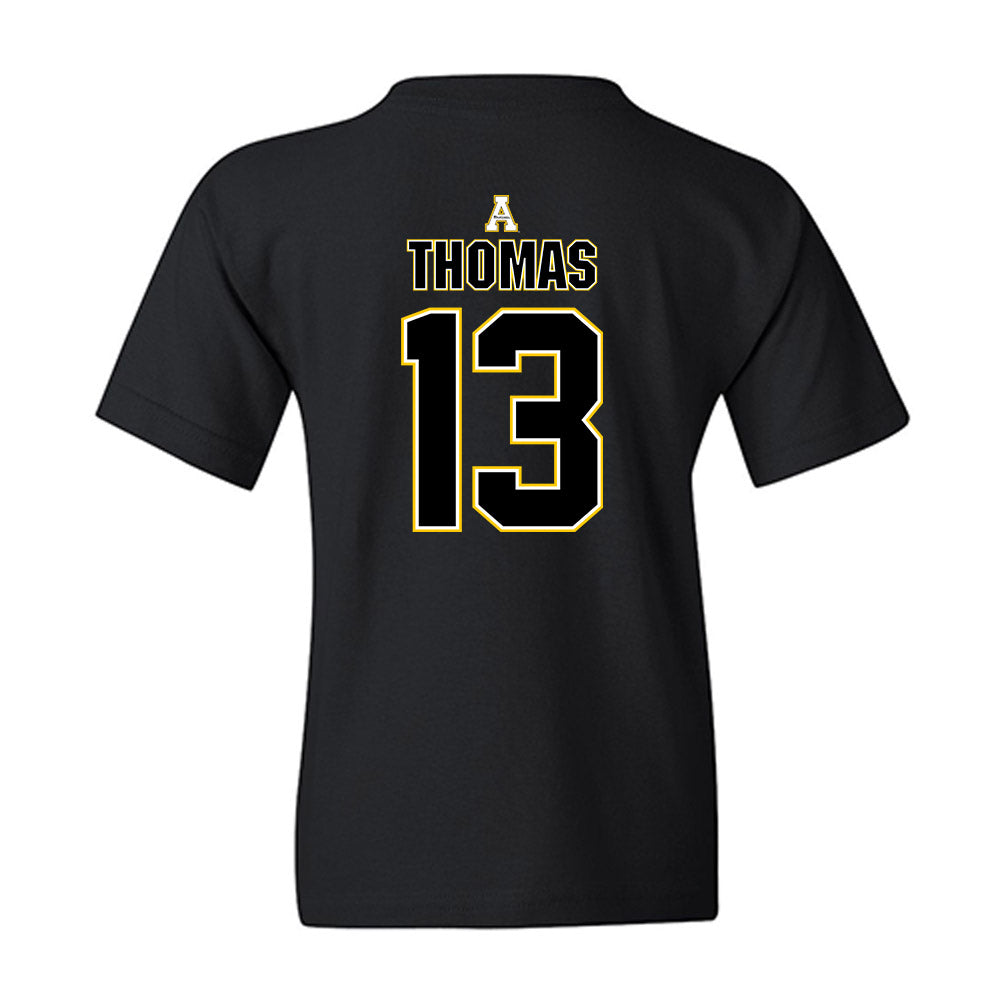 App State - NCAA Football : Keshawn Thomas - Replica Shersey Youth T-Shirt-1