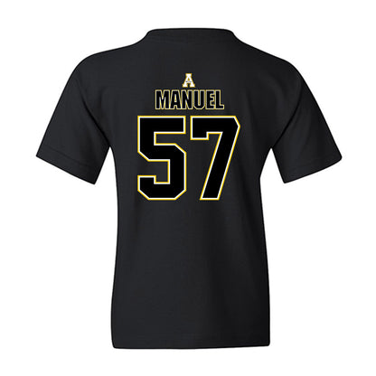 App State - NCAA Football : Devon Manuel - Replica Shersey Youth T-Shirt-1