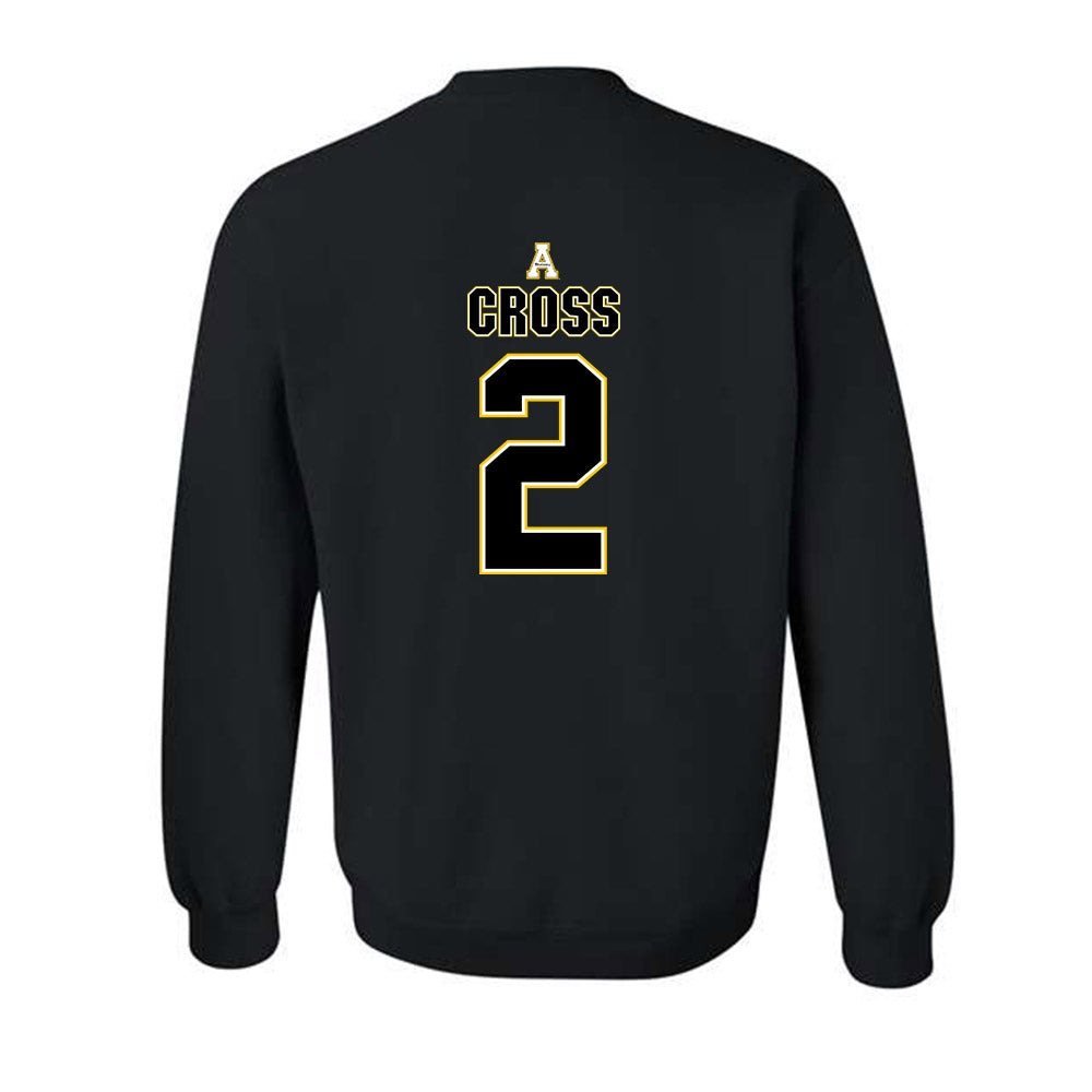 App State - NCAA Football : Ja'Quez Cross - Replica Shersey Crewneck Sweatshirt-1