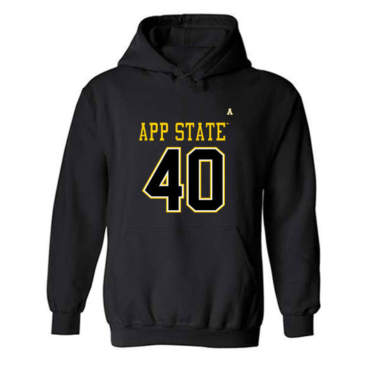 App State - NCAA Football : Jaxson Dunn - Replica Shersey Hooded Sweatshirt-0