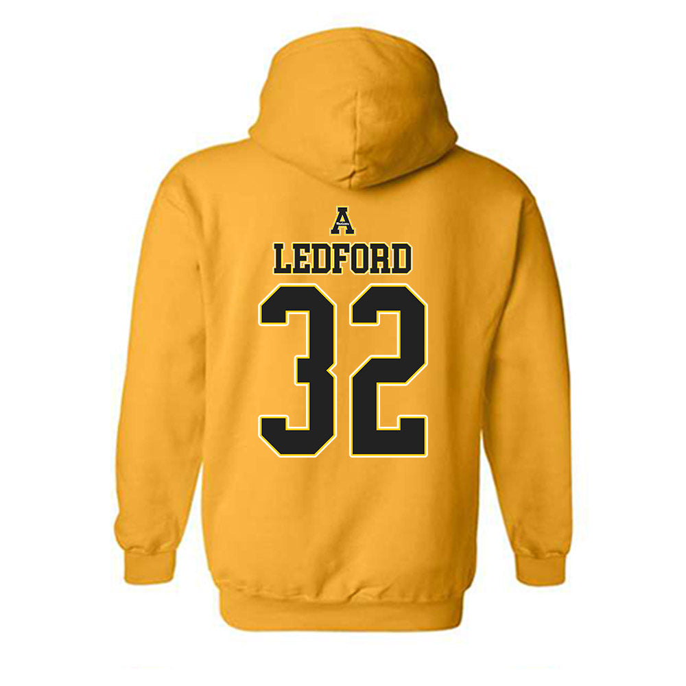 App State - NCAA Men's Basketball : Luke Ledford - Replica Shersey Hooded Sweatshirt-1