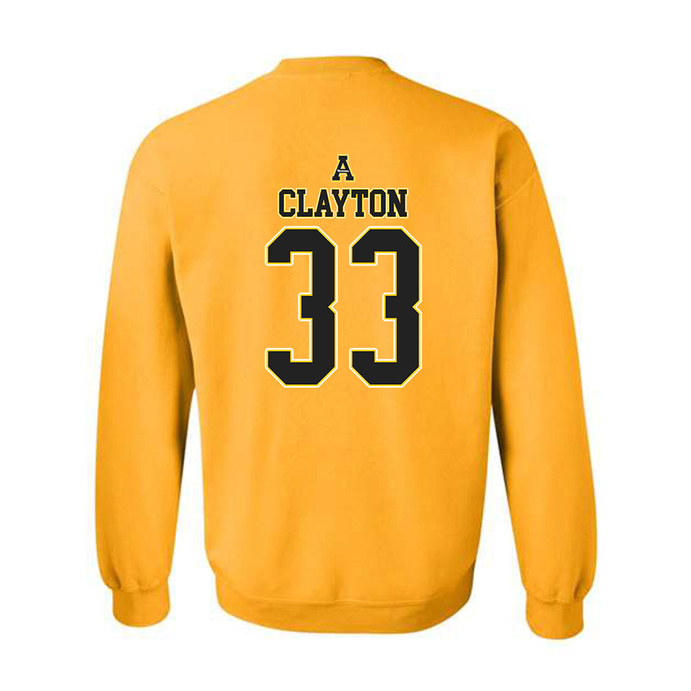 App State - NCAA Men's Basketball : Grant Clayton - Replica Shersey Crewneck Sweatshirt-1