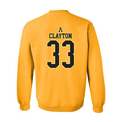 App State - NCAA Men's Basketball : Grant Clayton - Replica Shersey Crewneck Sweatshirt-1
