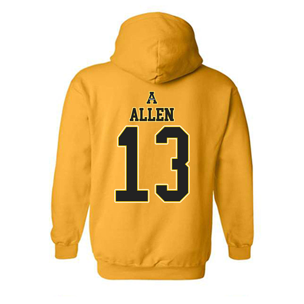 App State - NCAA Men's Basketball : Corbin Allen - Replica Shersey Hooded Sweatshirt-1