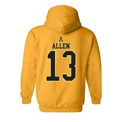 App State - NCAA Men's Basketball : Corbin Allen - Replica Shersey Hooded Sweatshirt-1