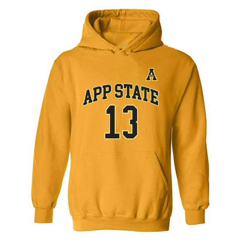 App State - NCAA Men's Basketball : Corbin Allen - Replica Shersey Hooded Sweatshirt-0