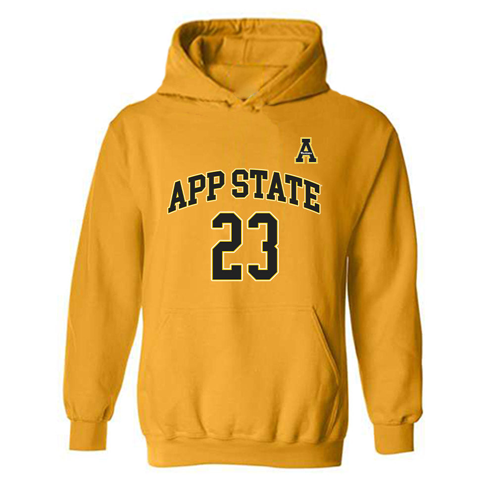 App State - NCAA Men's Basketball : Chad Moodie - Replica Shersey Hooded Sweatshirt-0