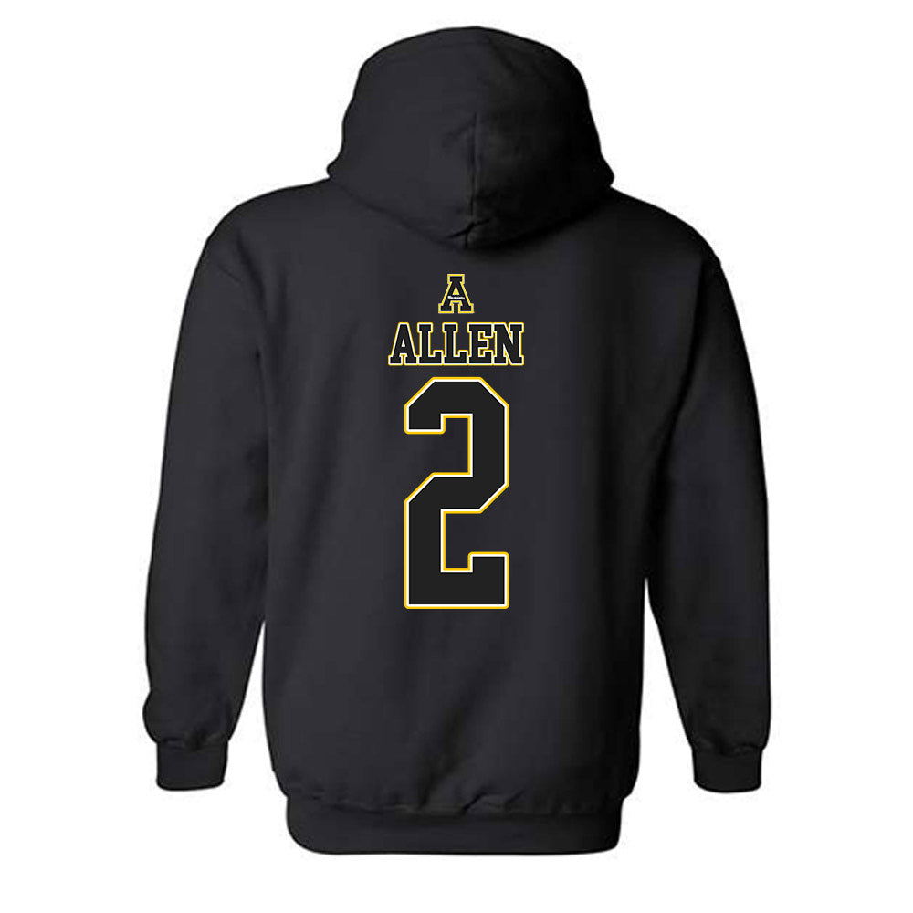 App State - NCAA Men's Basketball : Corbin Allen - Replica Shersey Hooded Sweatshirt-1