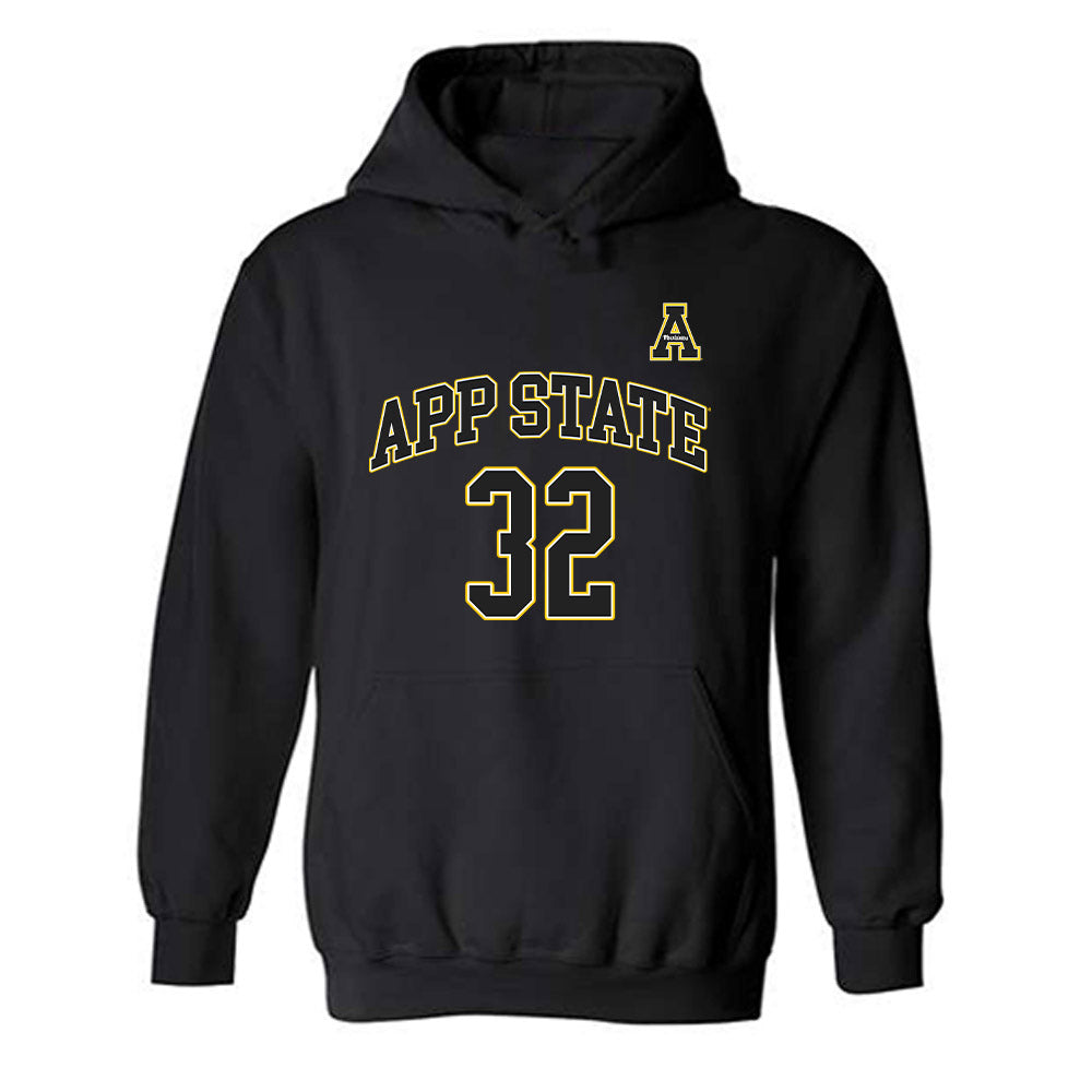 App State - NCAA Men's Basketball : Luke Ledford - Replica Shersey Hooded Sweatshirt-0
