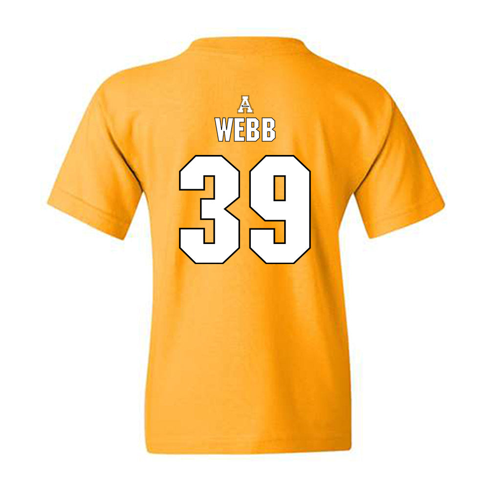 App State - NCAA Football : Treyaun Webb - Replica Shersey Youth T-Shirt-1