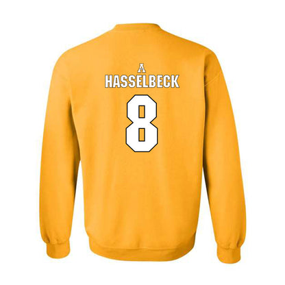 App State - NCAA Football : Henry Hasselbeck - Replica Shersey Crewneck Sweatshirt-1