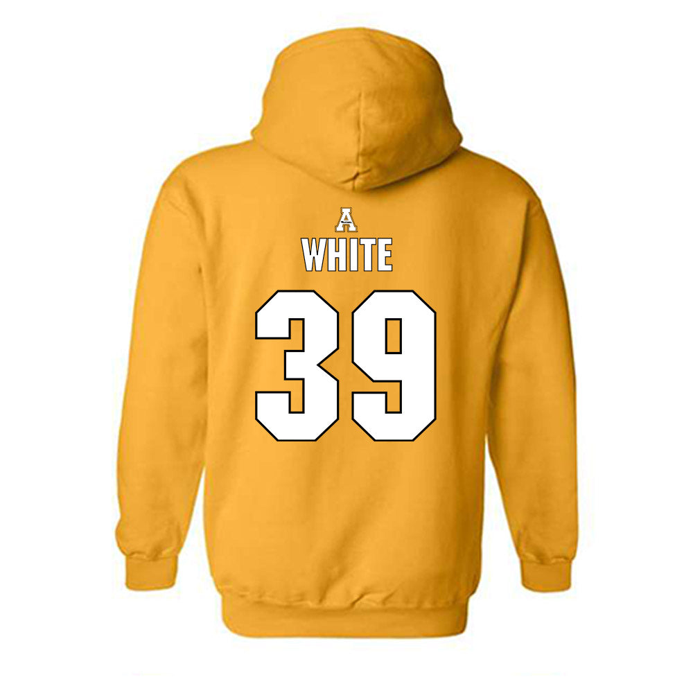 App State - NCAA Football : Kavin White - Replica Shersey Hooded Sweatshirt-1