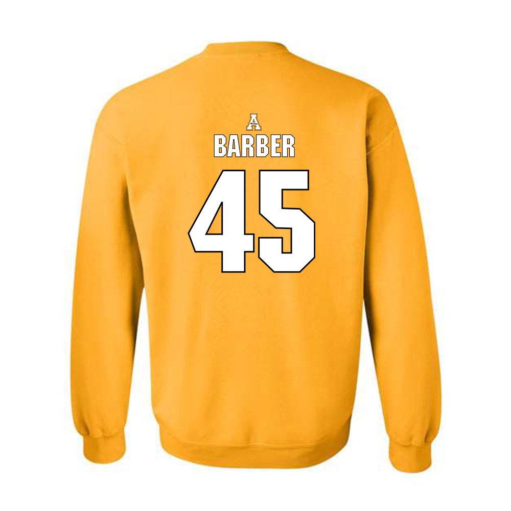 App State - NCAA Football : Gavin Barber - Replica Shersey Crewneck Sweatshirt-1