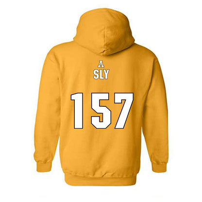 App State - NCAA Wrestling : Bentley Sly - Replica Shersey Hooded Sweatshirt-1