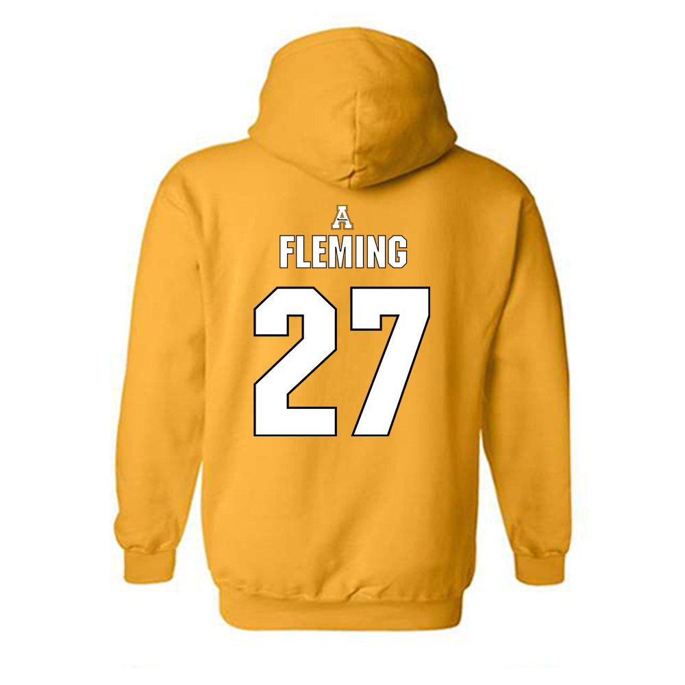 App State - NCAA Football : Cam Fleming - Replica Shersey Hooded Sweatshirt-1