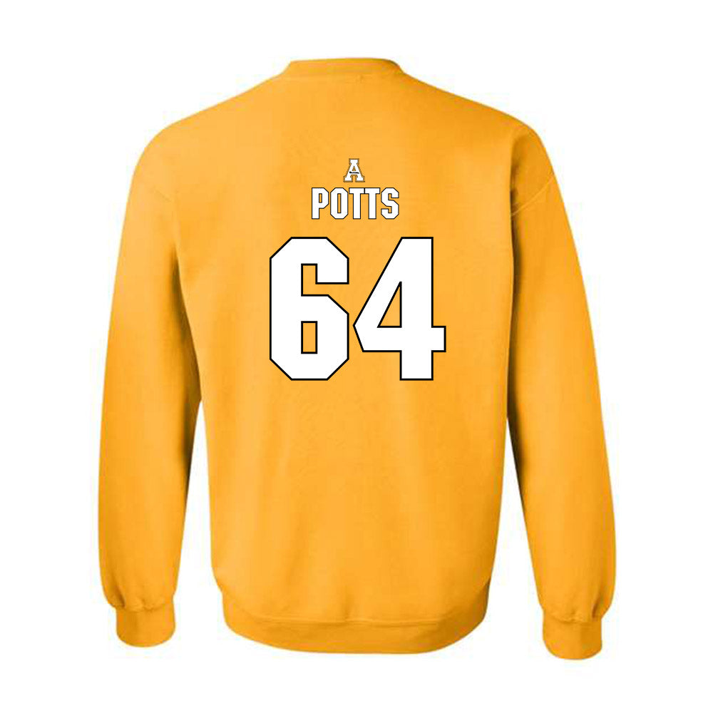 App State - NCAA Football : Jarvis Potts - Replica Shersey Crewneck Sweatshirt-1