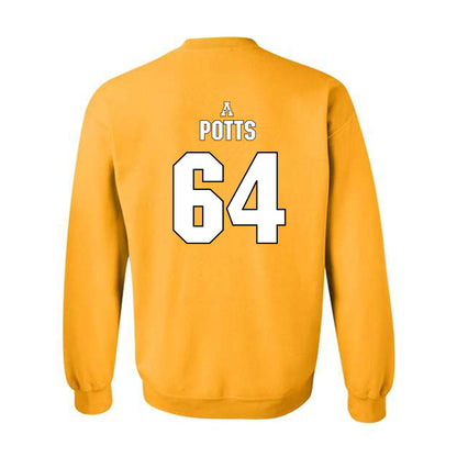App State - NCAA Football : Jarvis Potts - Replica Shersey Crewneck Sweatshirt-1