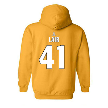 App State - NCAA Football : Luke Lair - Replica Shersey Hooded Sweatshirt-1