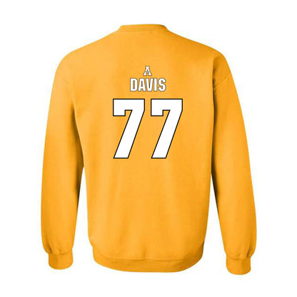 App State - NCAA Football : Daniel Davis - Replica Shersey Crewneck Sweatshirt-1