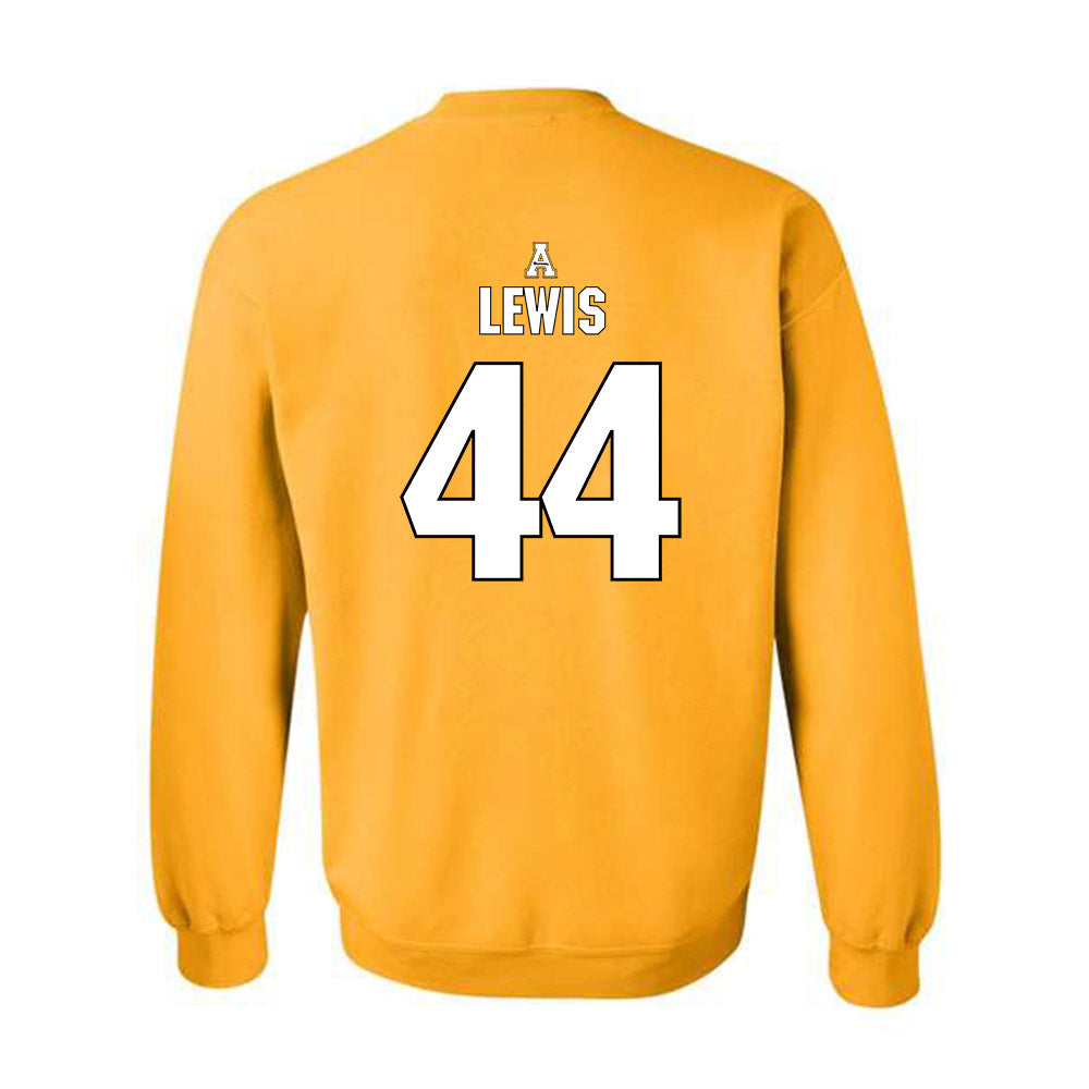 App State - NCAA Football : Manny Lewis - Replica Shersey Crewneck Sweatshirt-1