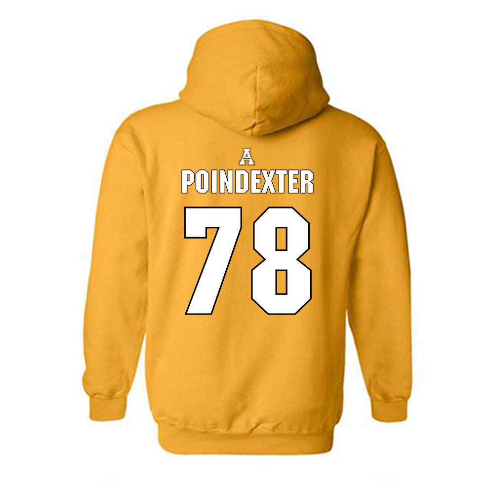 App State - NCAA Football : Tyriq Poindexter - Replica Shersey Hooded Sweatshirt-1