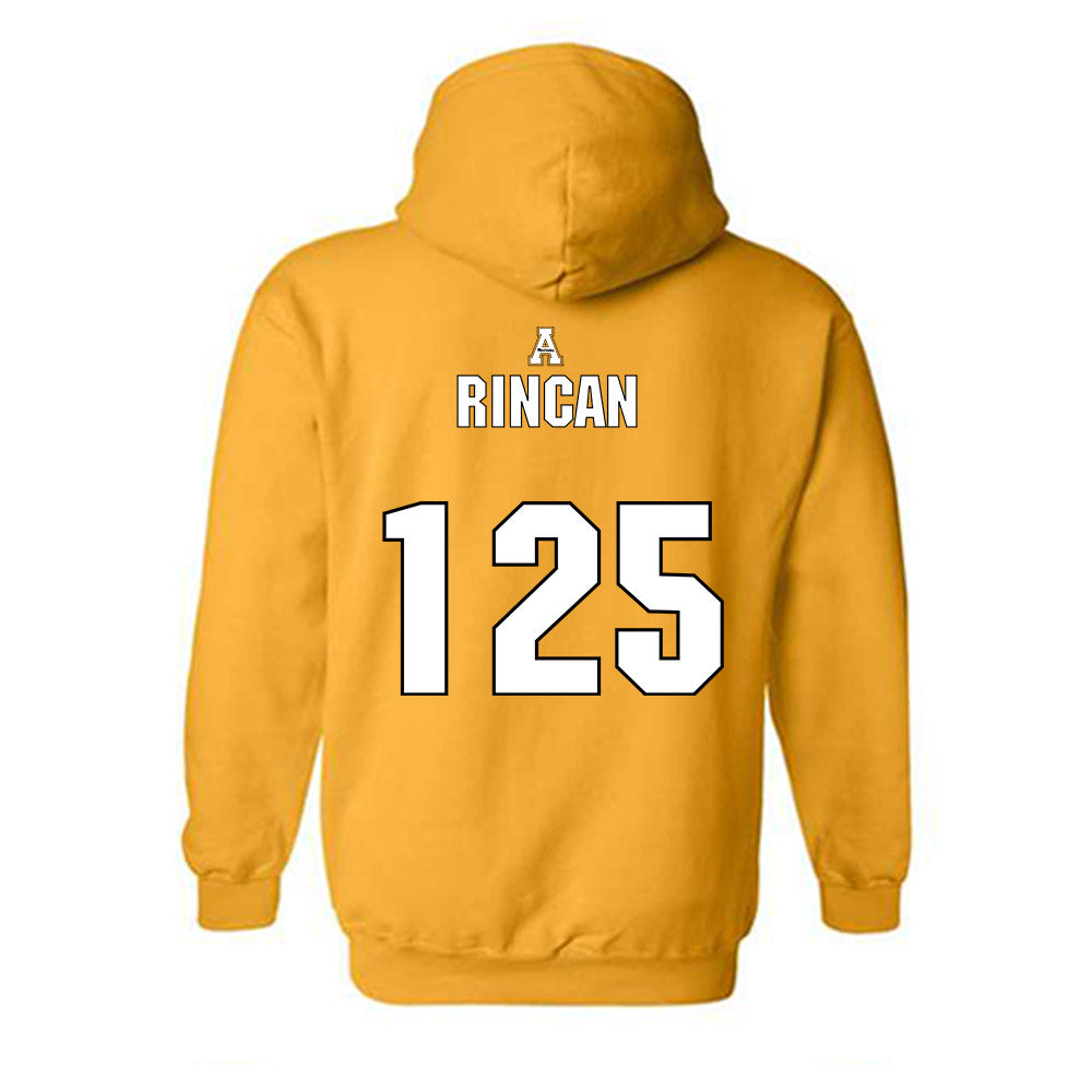App State - NCAA Wrestling : Peter Rincan - Replica Shersey Hooded Sweatshirt-1