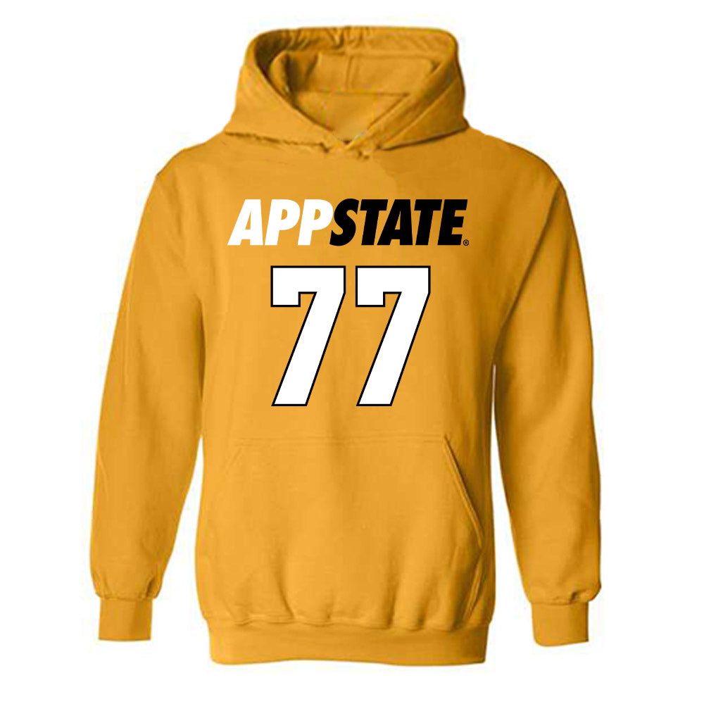 App State - NCAA Football : Daniel Davis - Replica Shersey Hooded Sweatshirt-0