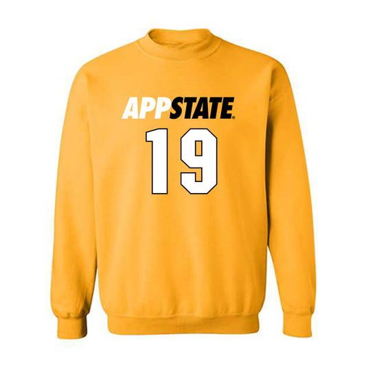 App State - NCAA Football : Christian Waring - Replica Shersey Crewneck Sweatshirt-0