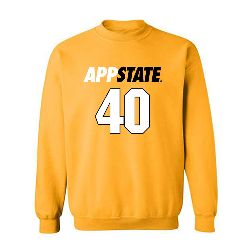App State - NCAA Football : Jaxson Dunn - Replica Shersey Crewneck Sweatshirt-0