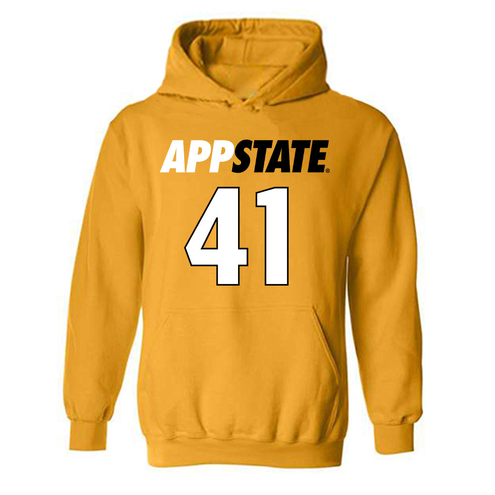 App State - NCAA Football : Luke Lair - Replica Shersey Hooded Sweatshirt-0